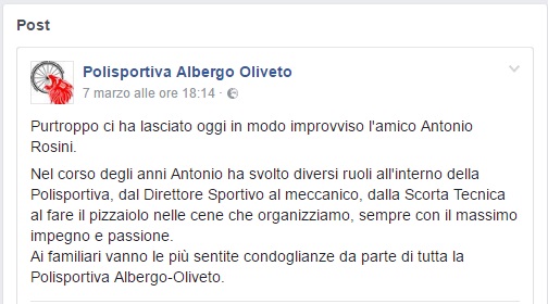 polisportiva albergo oliveto antonio rosini