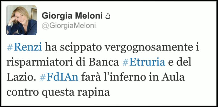 tweet meloni