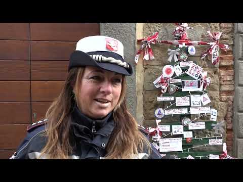 Monte San Savino, arriva l’albero di Natale è fatto con i cartelli stradali