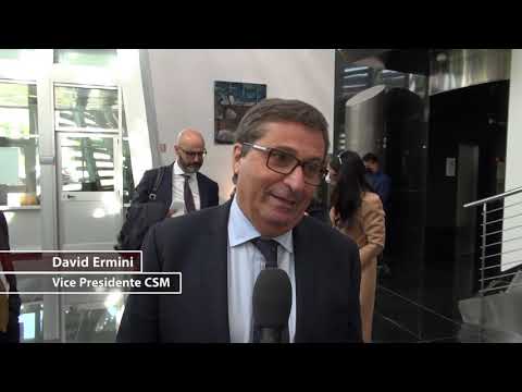 David Ermini, Vice presidente del Consiglio Superiore della Magistratura, in visita ad Arezzo