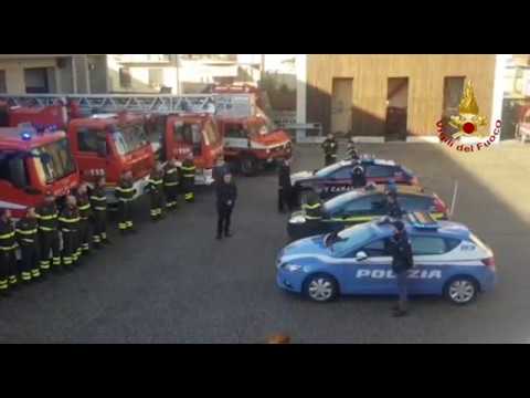 Tragedia di Alessandria, la solidarietà delle forze dell'ordine ai vigili del fuoco