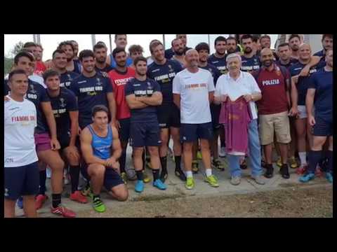Fiamme Oro, allenamenti sul campo dell'Arezzo Rugby